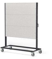 BINCART1502, Carrello portautensili 6 pannelli forati grigio antracite 1552x668x1965mm con ruote