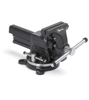 IRONTEAM0, Work Tech Morsa da Banco Girevole 125mm Apertura 100mm Ganascia Acciaio Grigio Antracite