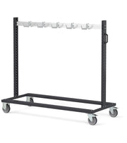 BINCART1504, Carrello per Imbracature Grigio Antracite con Ganci e Ruote