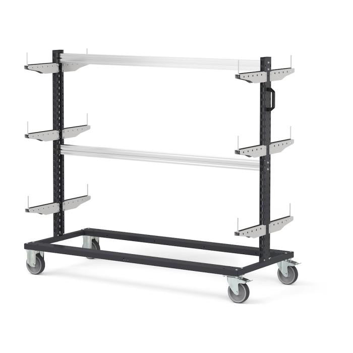 BINCART1505, Carrello Rastrelliera 155x67x136cm Grigio Antracite