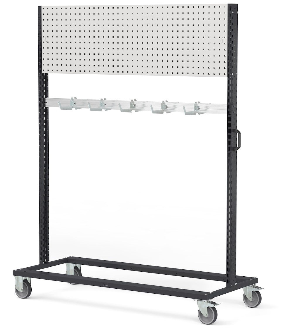 BINCART1503, Carrello per Imbracature 155x67x196cm Grigio Antracite Pannello Forato