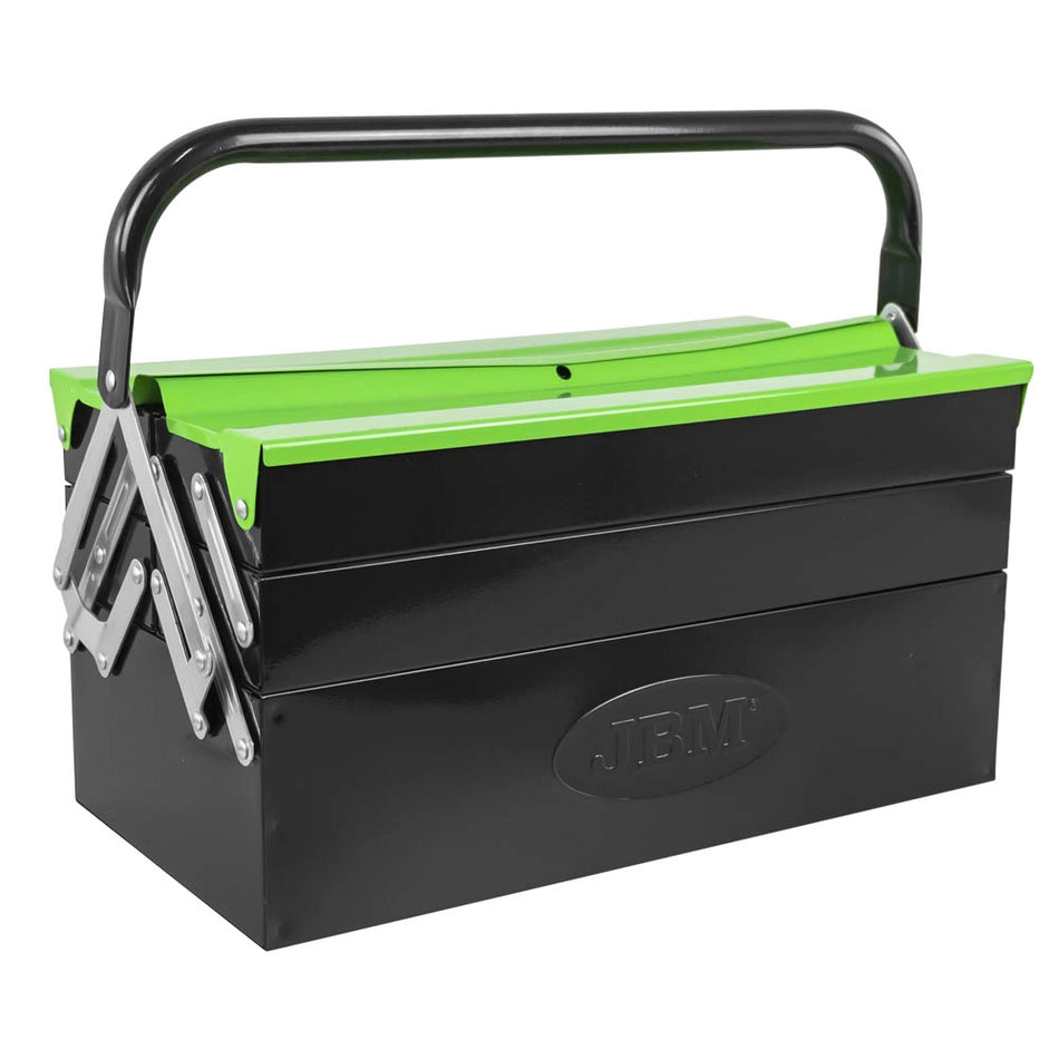 Foldable tool box with 5 compartments