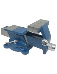 IRONTEAM0, Work Tech Morsa da Banco Girevole 125mm Apertura 100mm Ganascia Acciaio Grigio Antracite