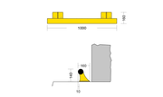 Separatore lineare tubolare - 1000 x 140h mm