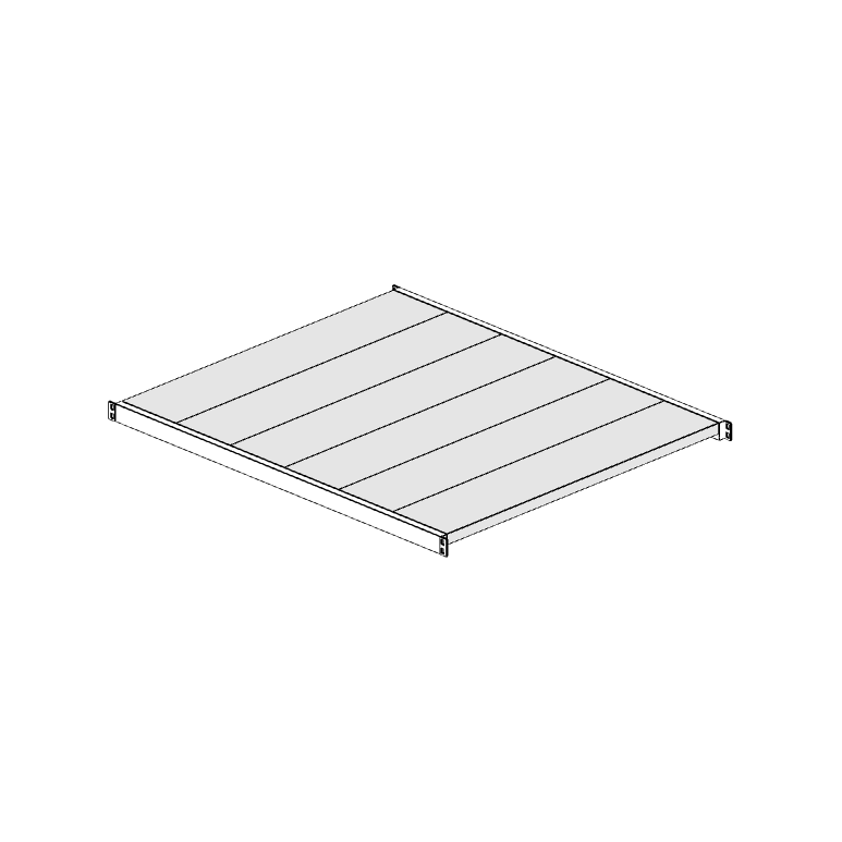 Ripiano aggiuntivo per scaffalatura MM50 bianco