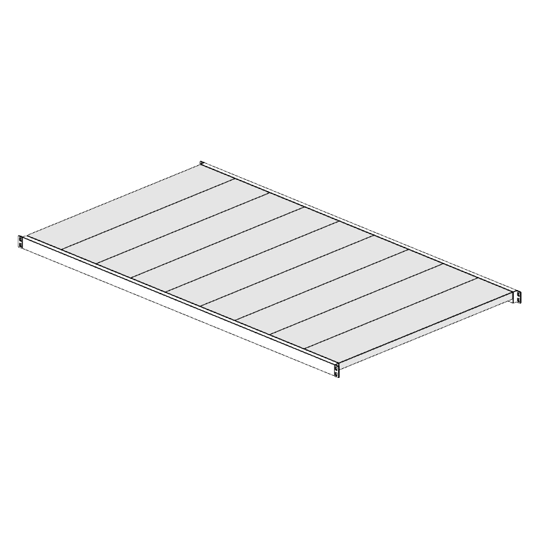 Ripiano aggiuntivo per scaffalatura MM50 bianco