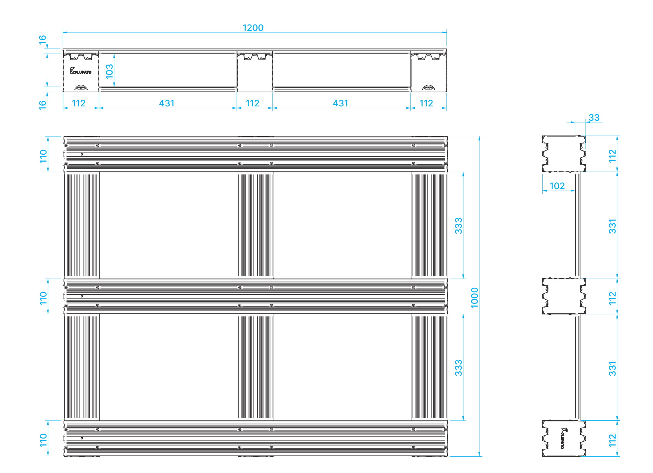 4-Way Galvanized Steel Pallet - Size 1000x1200 mm 