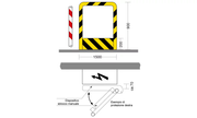 Protezione modulare lineare mobile - 1500 x 900h mm
