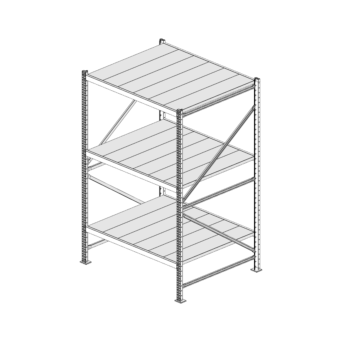 Scaffalatura MM50 modulo base bianco
