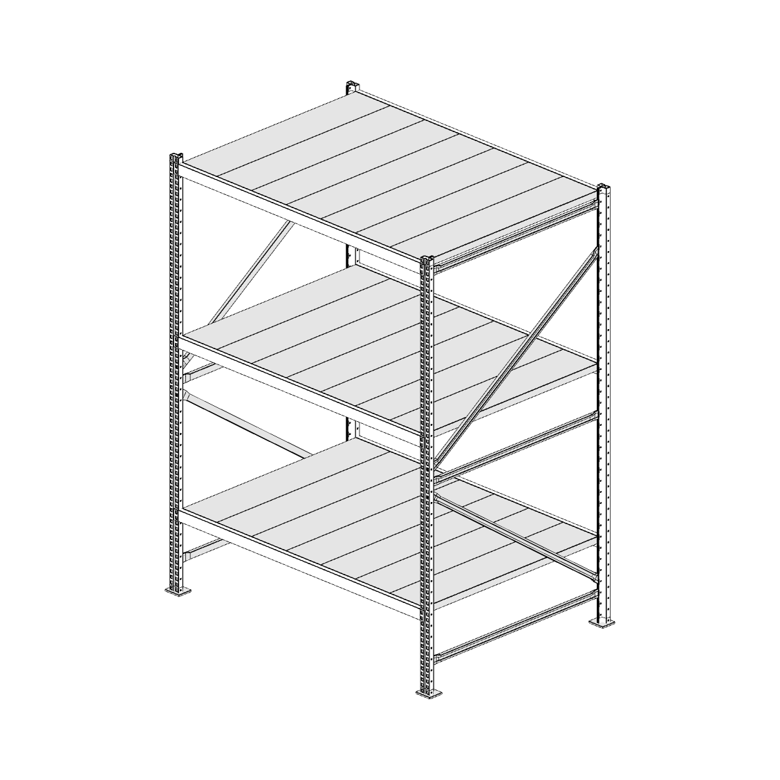 Scaffalatura MM50 modulo base bianco