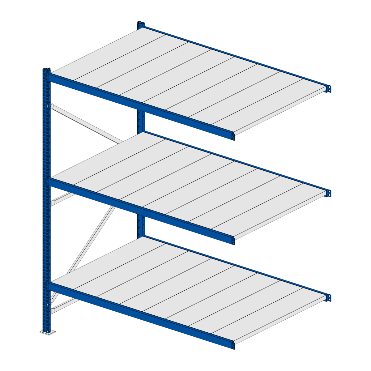 Scaffalatura MM50 modulo aggiuntivo RAL 5010 1950x1600x1000 mm
