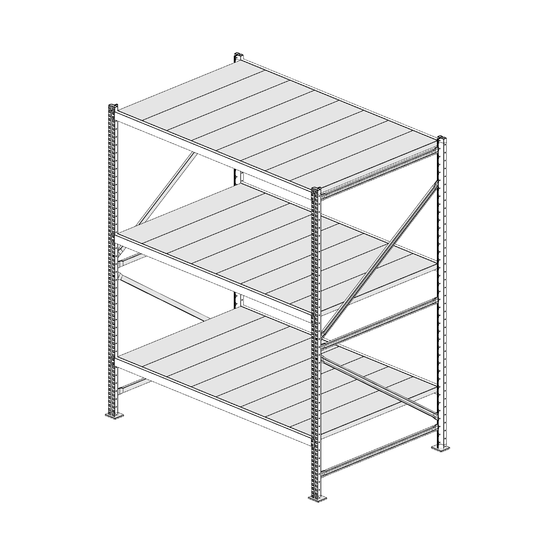 Scaffalatura MM50 modulo base bianco