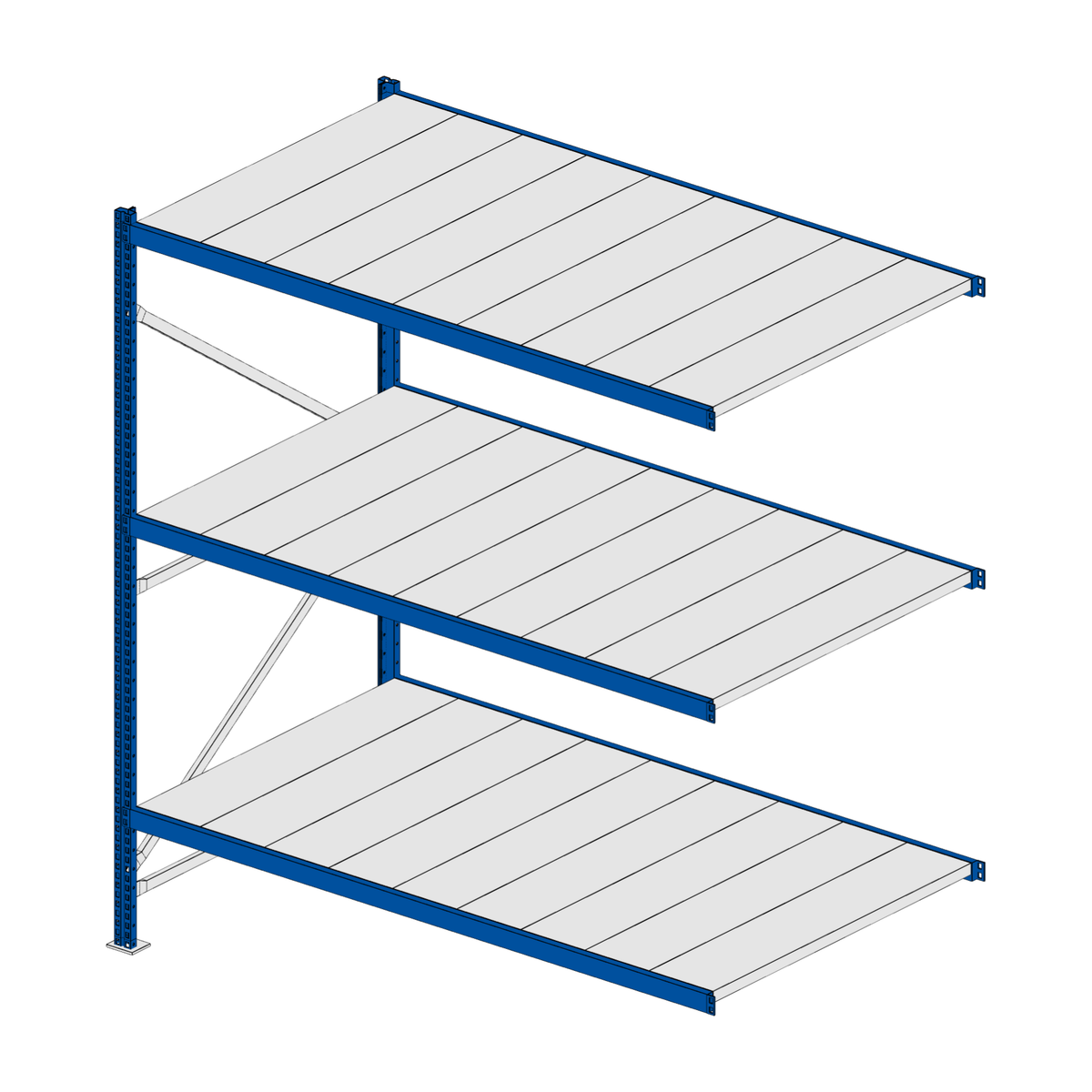 Scaffalatura MM50 modulo aggiuntivo RAL 5010 1950x1800x1000 mm