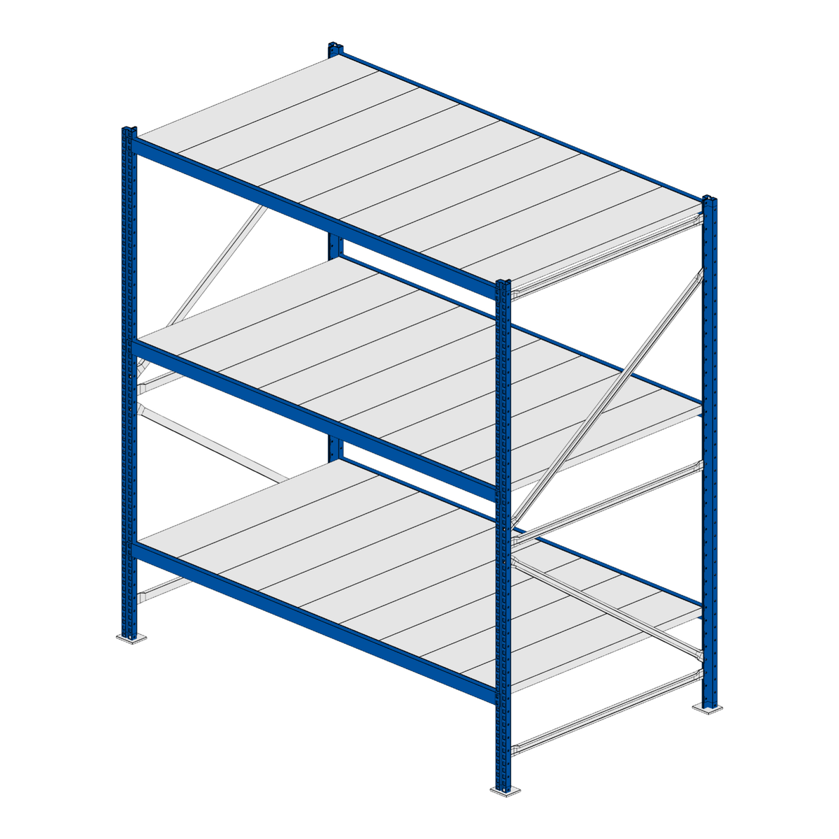 Scaffalatura MM50 modulo base RAL 5010 1950x1800x1000 mm