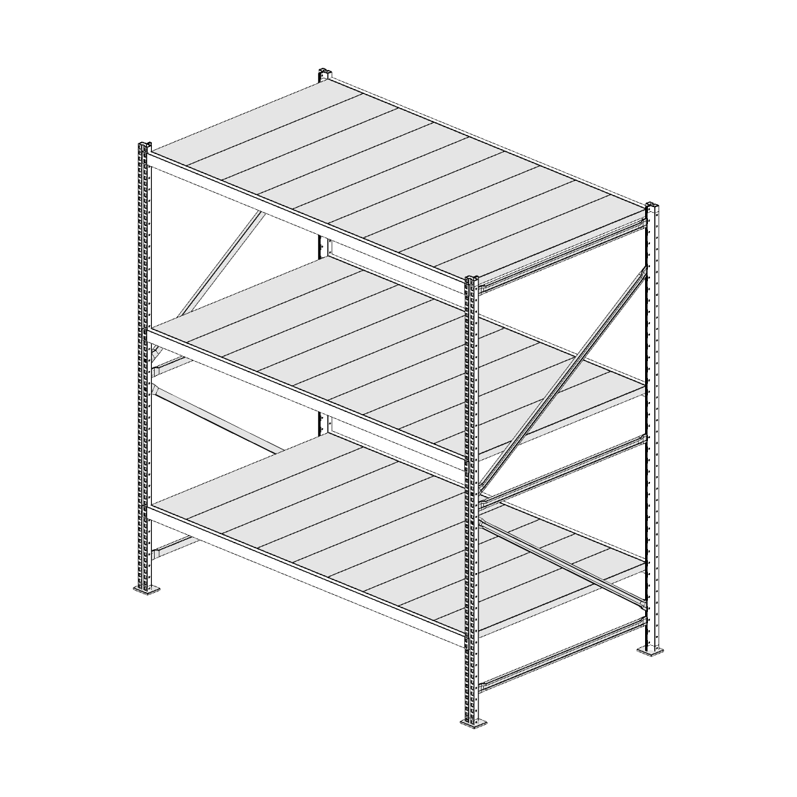 Scaffalatura MM50 modulo base bianco