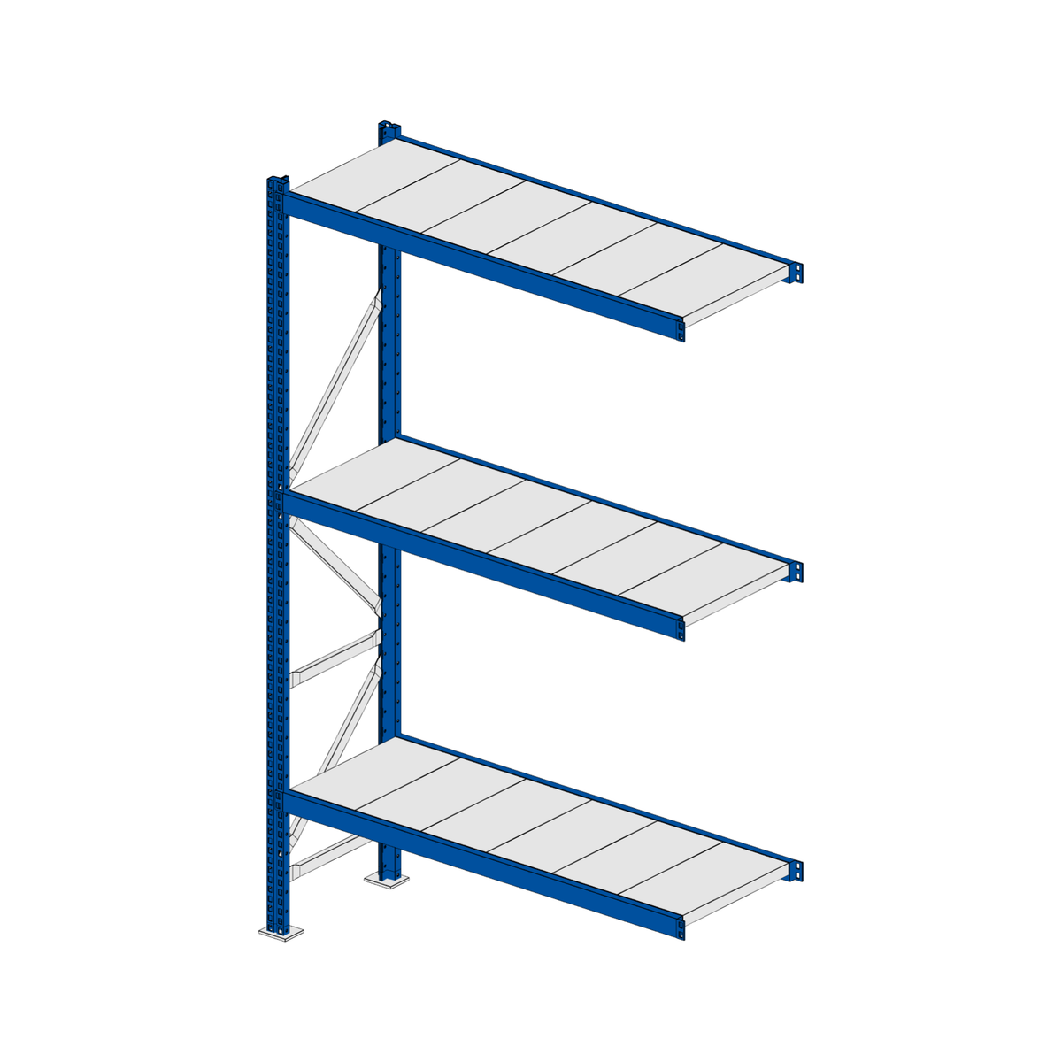 Scaffalatura MM50 modulo aggiuntivo RAL 5010 1950x1200x400 mm