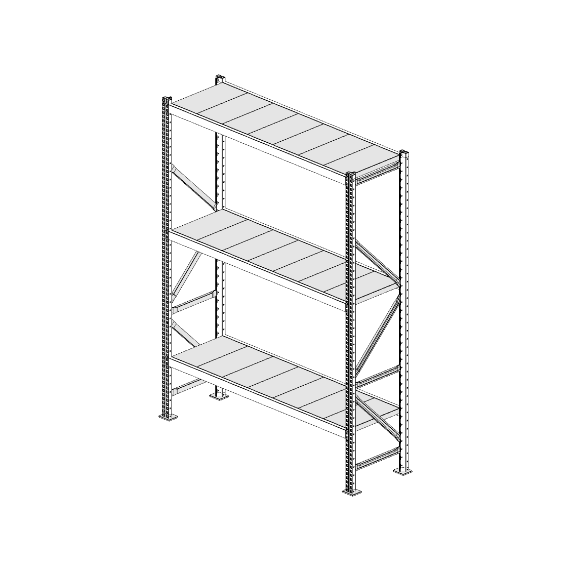 Scaffalatura MM50 modulo base bianco
