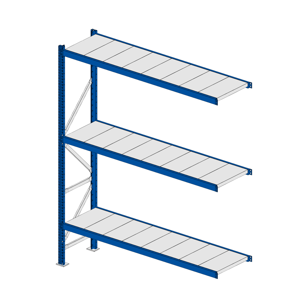 Scaffalatura MM50 modulo aggiuntivo RAL 5010 1950x1600x400 mm