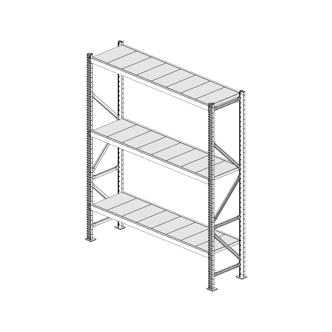 Scaffalatura MM50 modulo base bianco