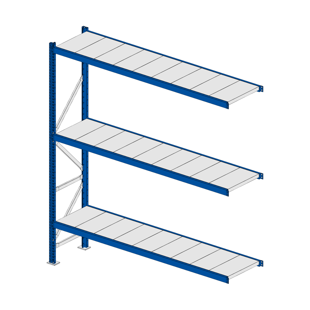 Scaffalatura MM50 modulo aggiuntivo RAL 5010 1950x1800x400 mm