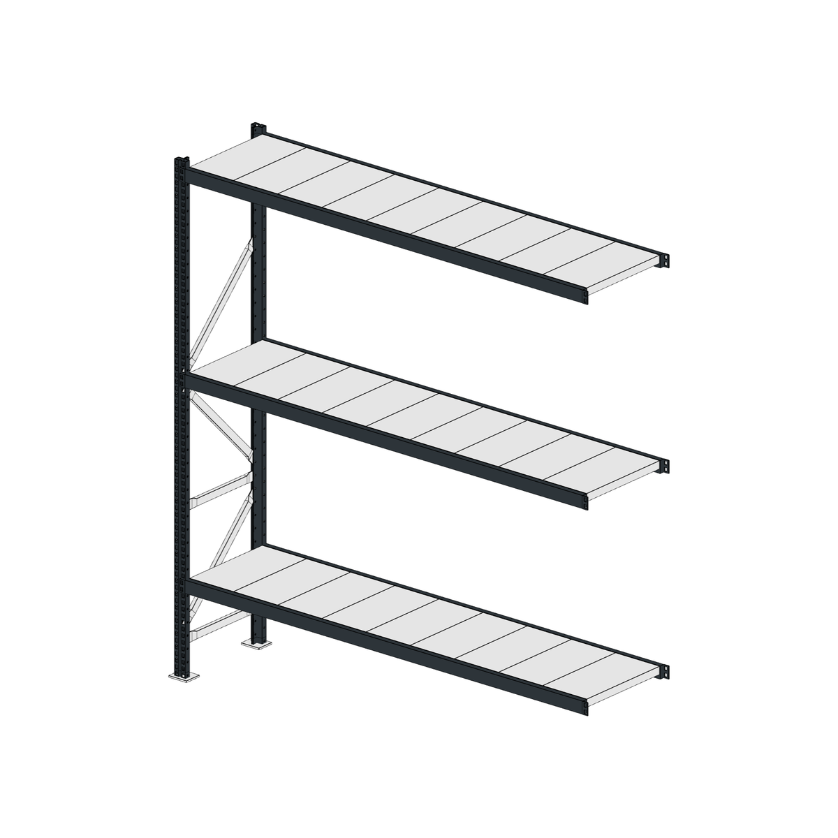 Scaffalatura MM50 modulo aggiuntivo RAL 7016