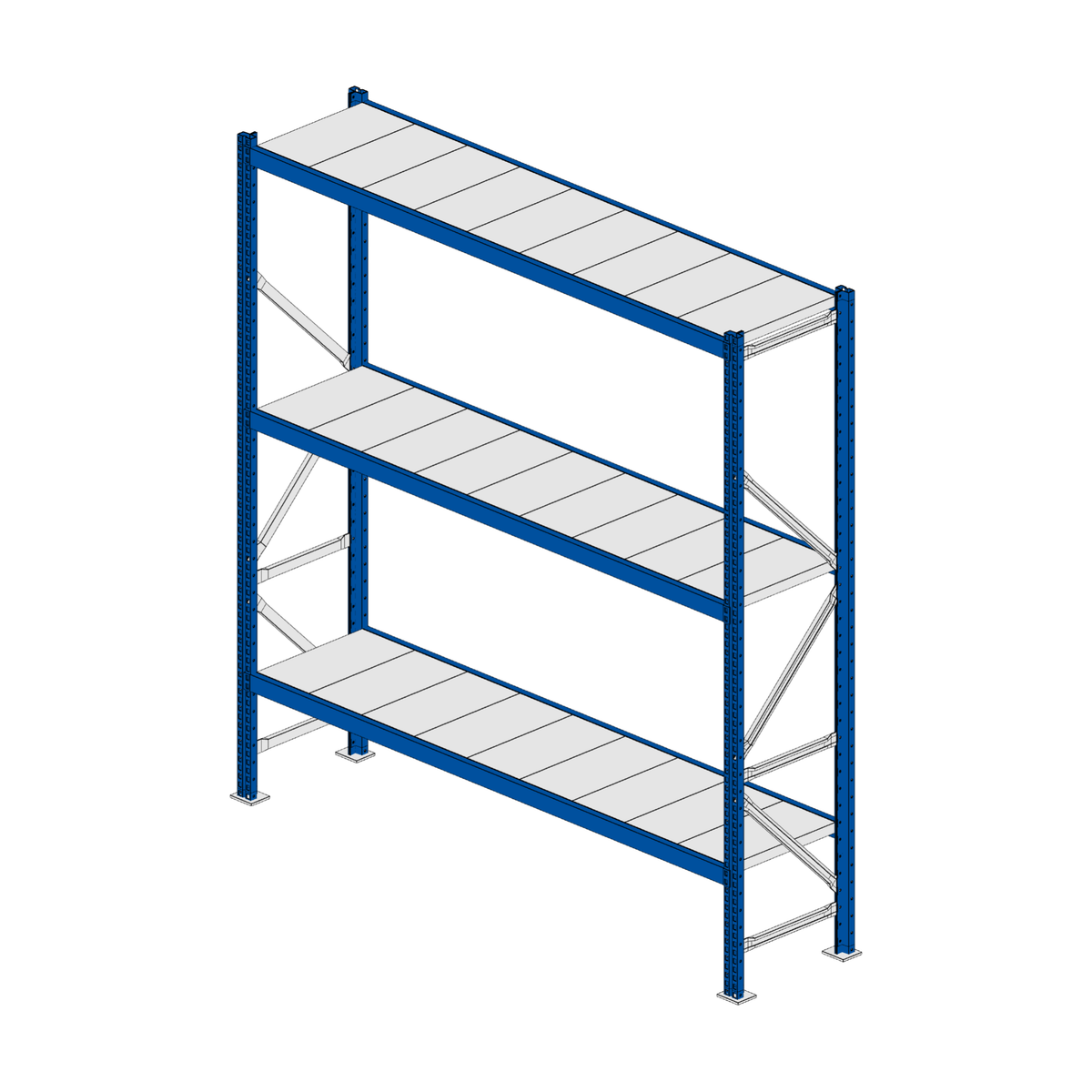 Scaffalatura MM50 modulo base RAL 5010 1950x1800x400 mm