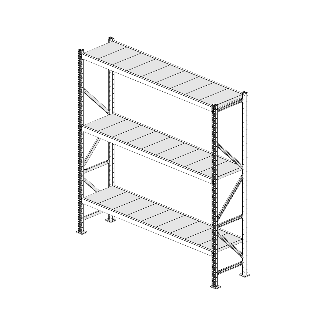 Scaffalatura MM50 modulo base bianco