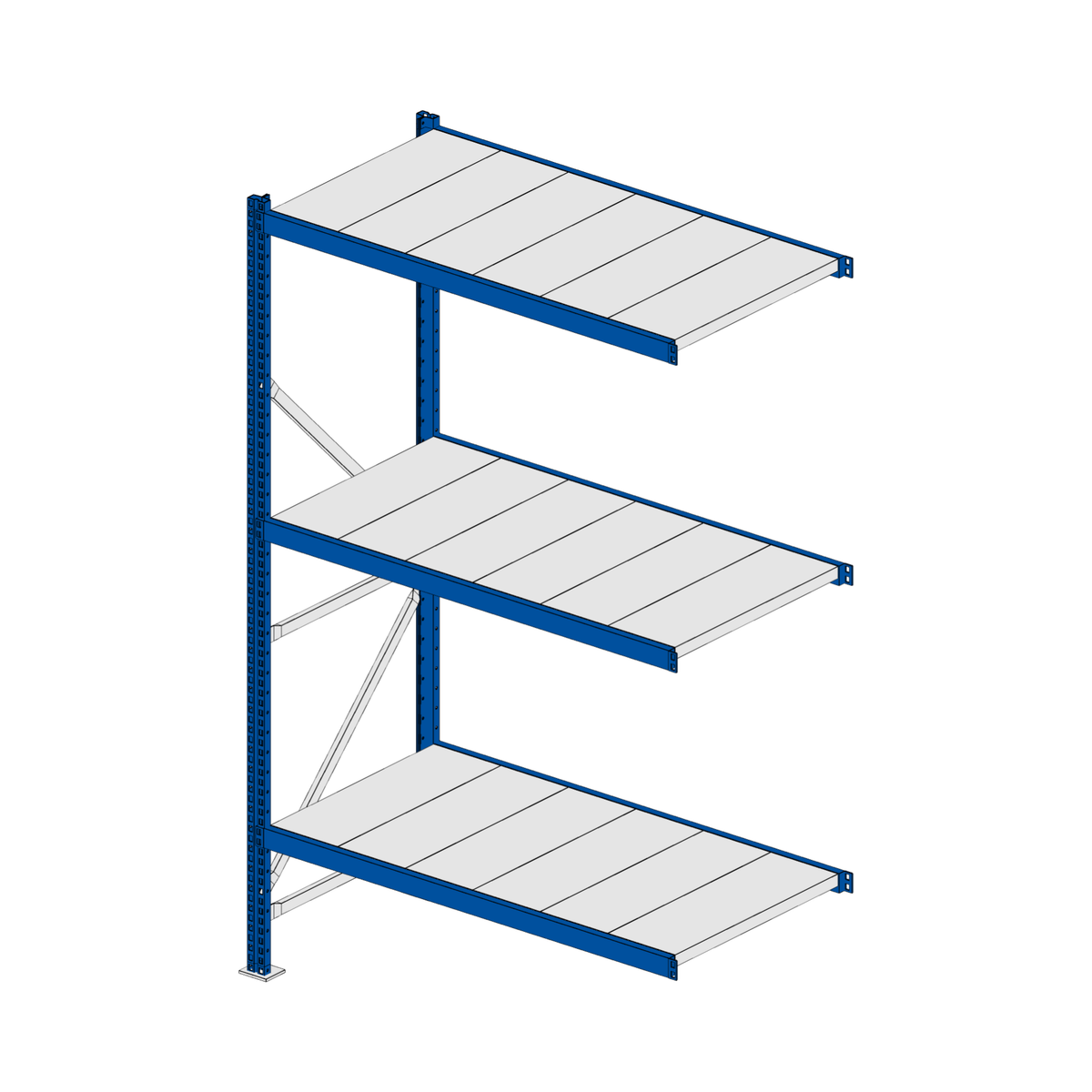 Scaffalatura MM50 modulo aggiuntivo RAL 5010 1950x1200x600 mm