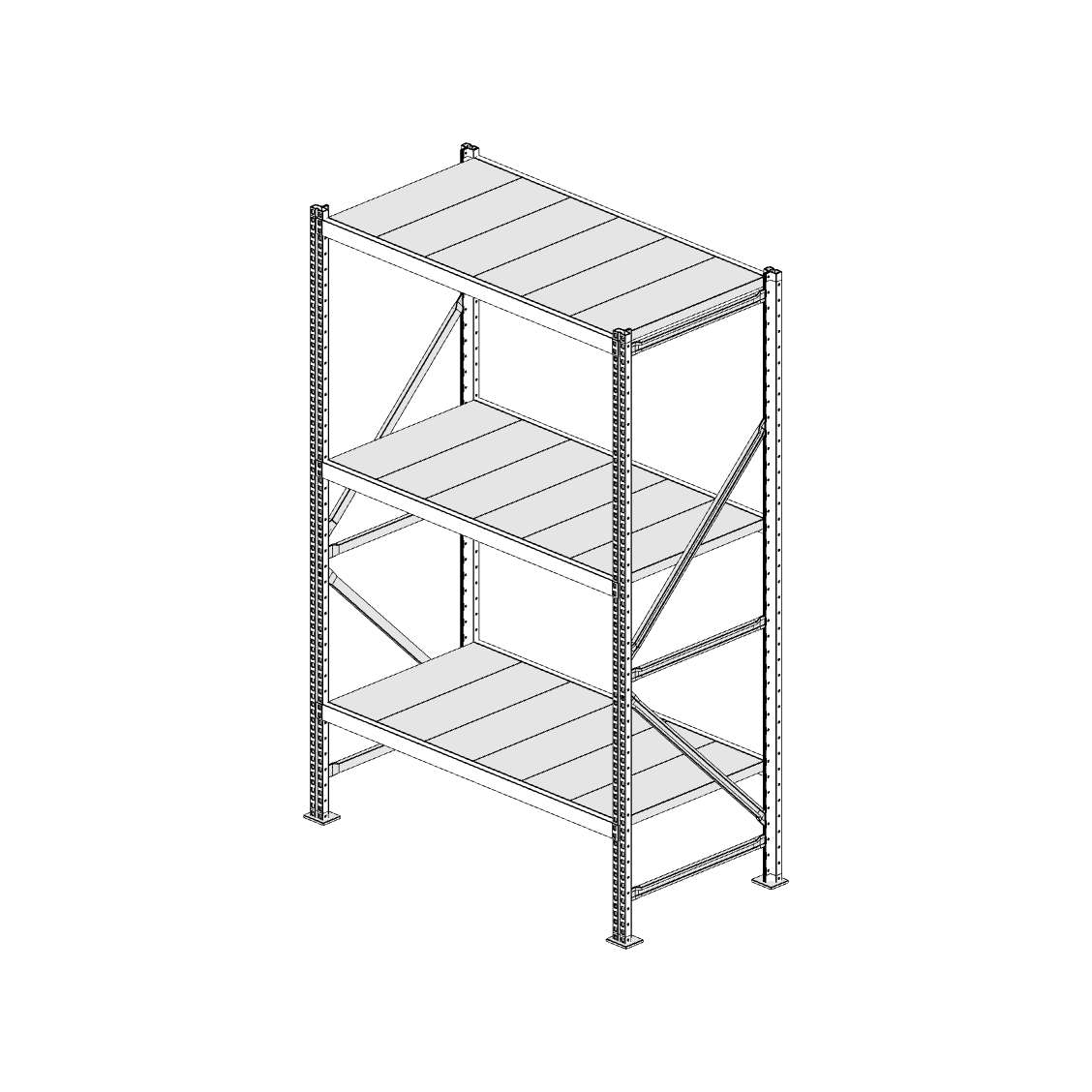 Scaffalatura MM50 modulo base bianco
