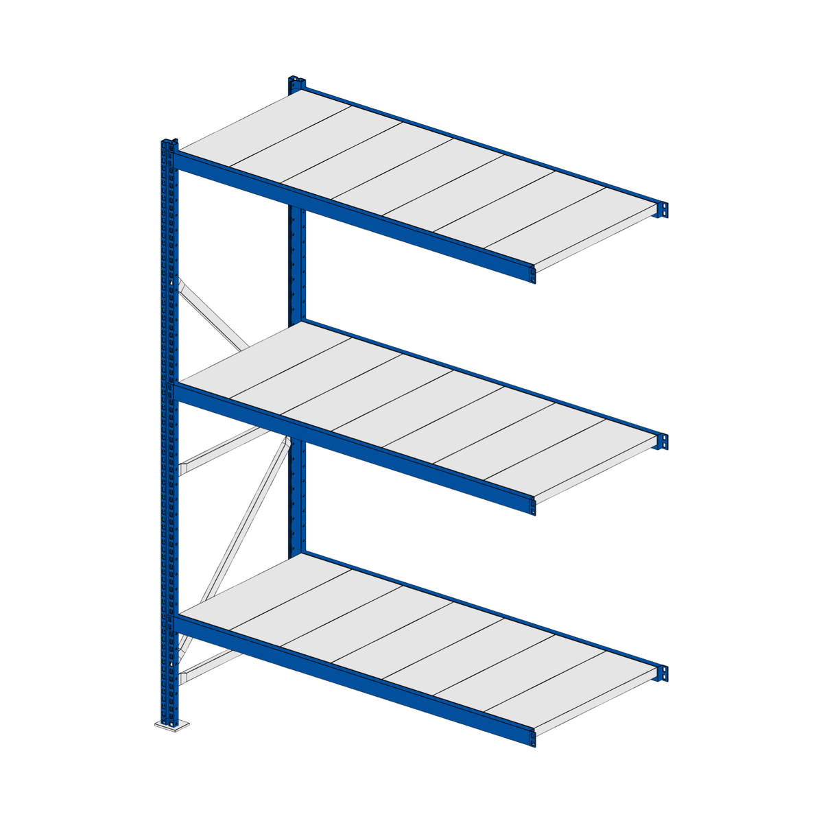 Scaffalatura MM50 modulo aggiuntivo RAL 5010 1950x1400x600 mm