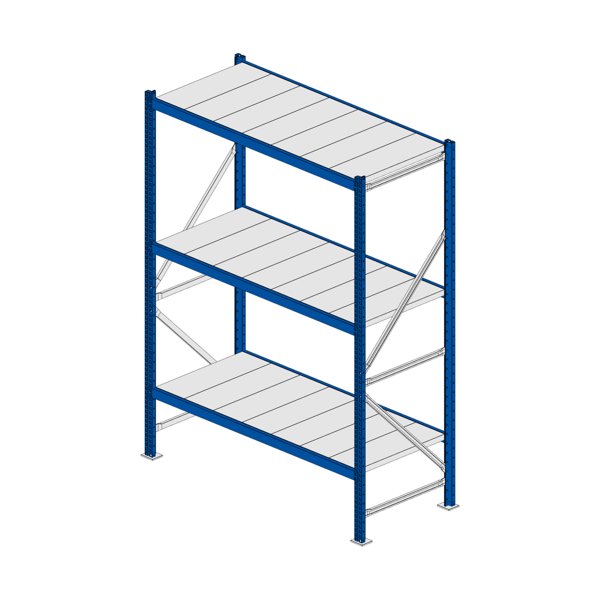 Scaffalatura MM50 modulo base RAL 5010 1950x1400x600 mm