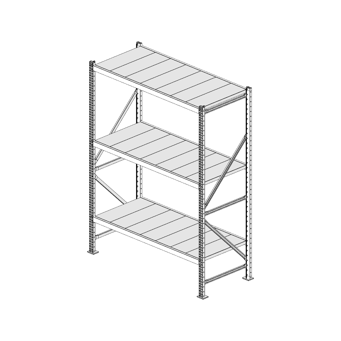 Scaffalatura MM50 modulo base bianco