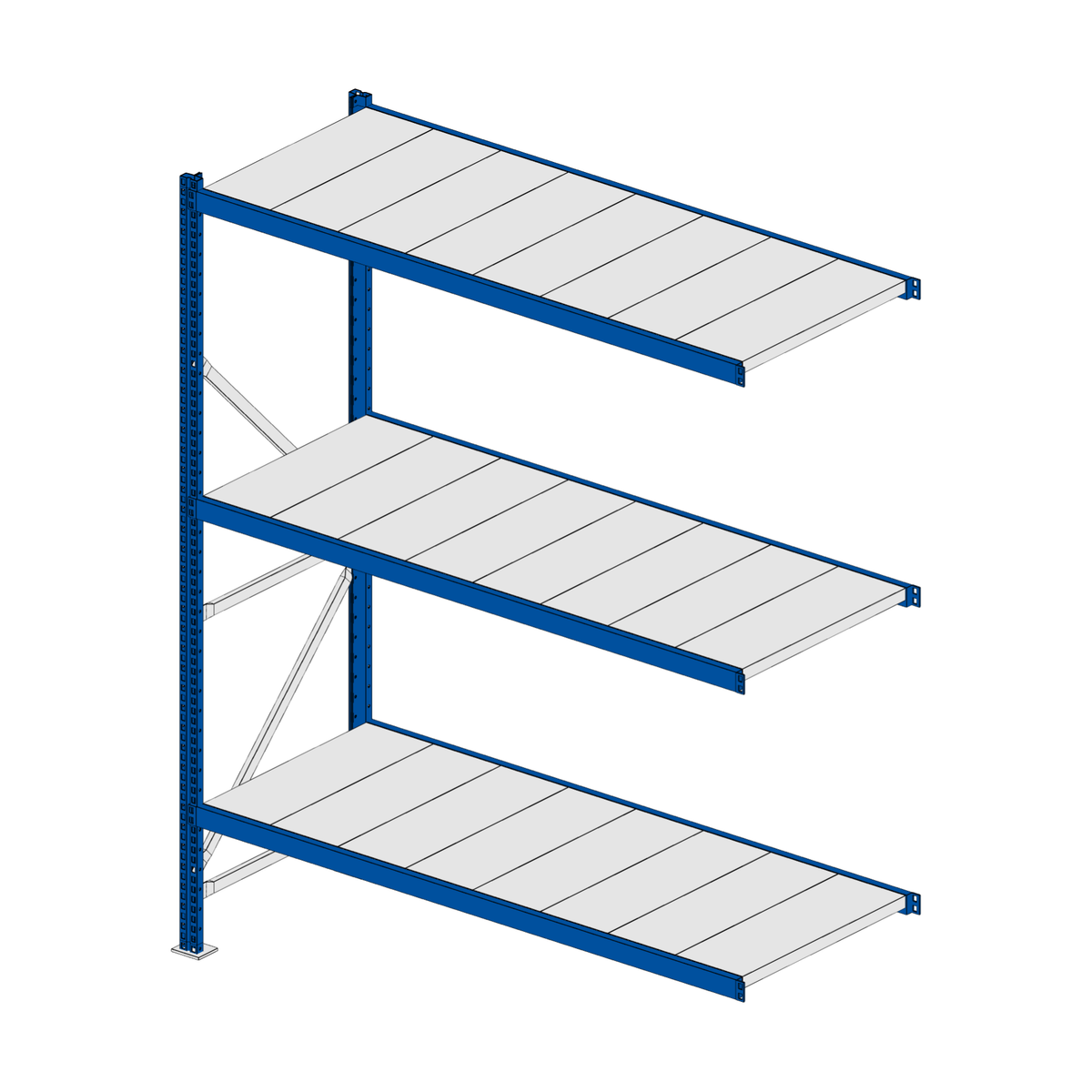 Scaffalatura MM50 modulo aggiuntivo RAL 5010 1950x1600x600 mm