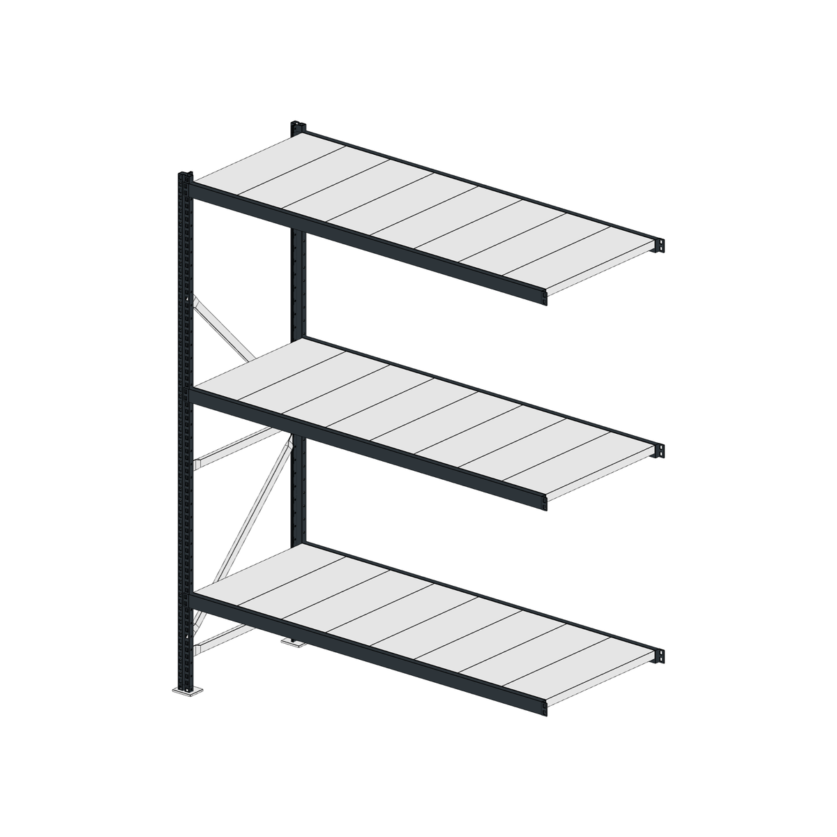 Scaffalatura MM50 modulo aggiuntivo RAL 7016