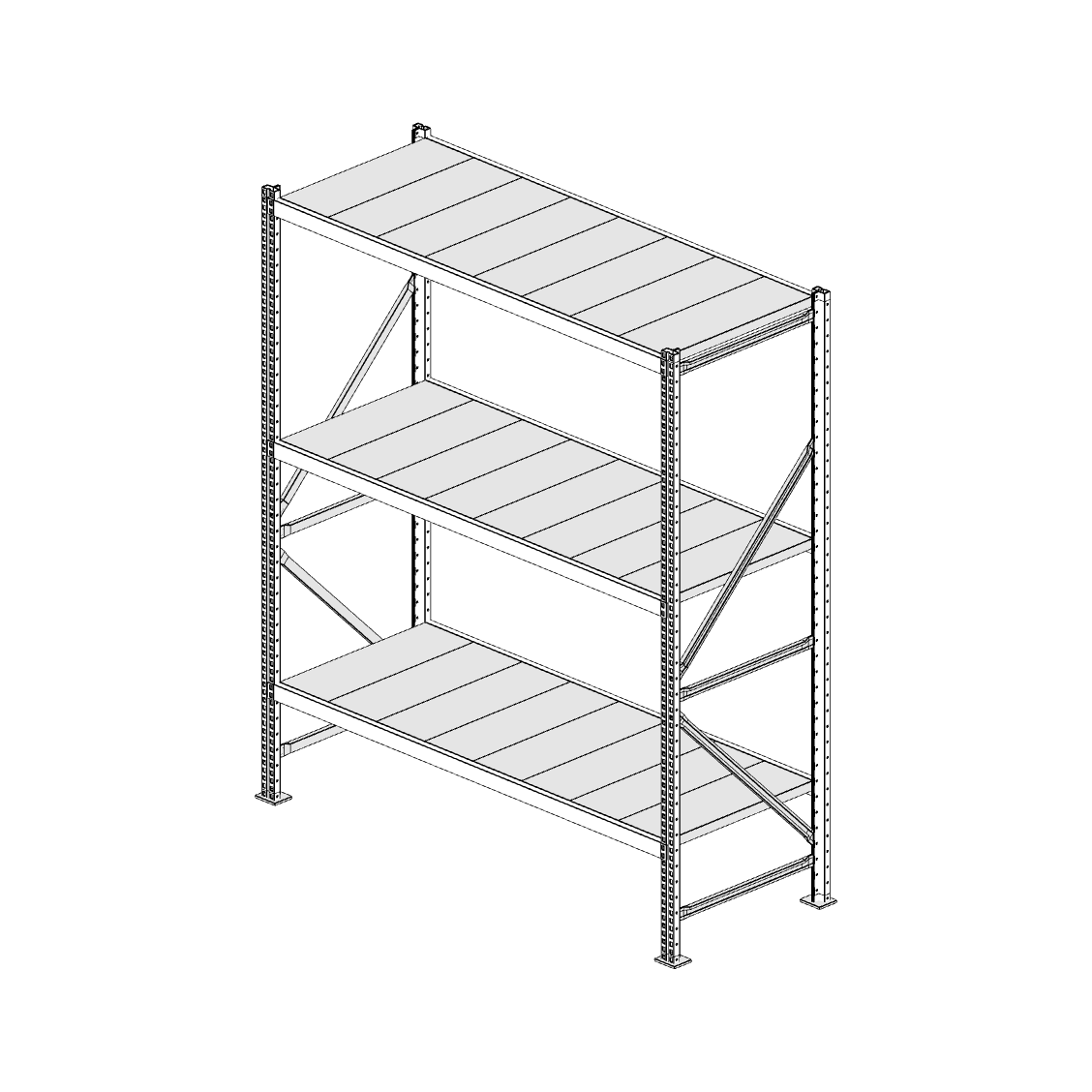 Scaffalatura MM50 modulo base bianco