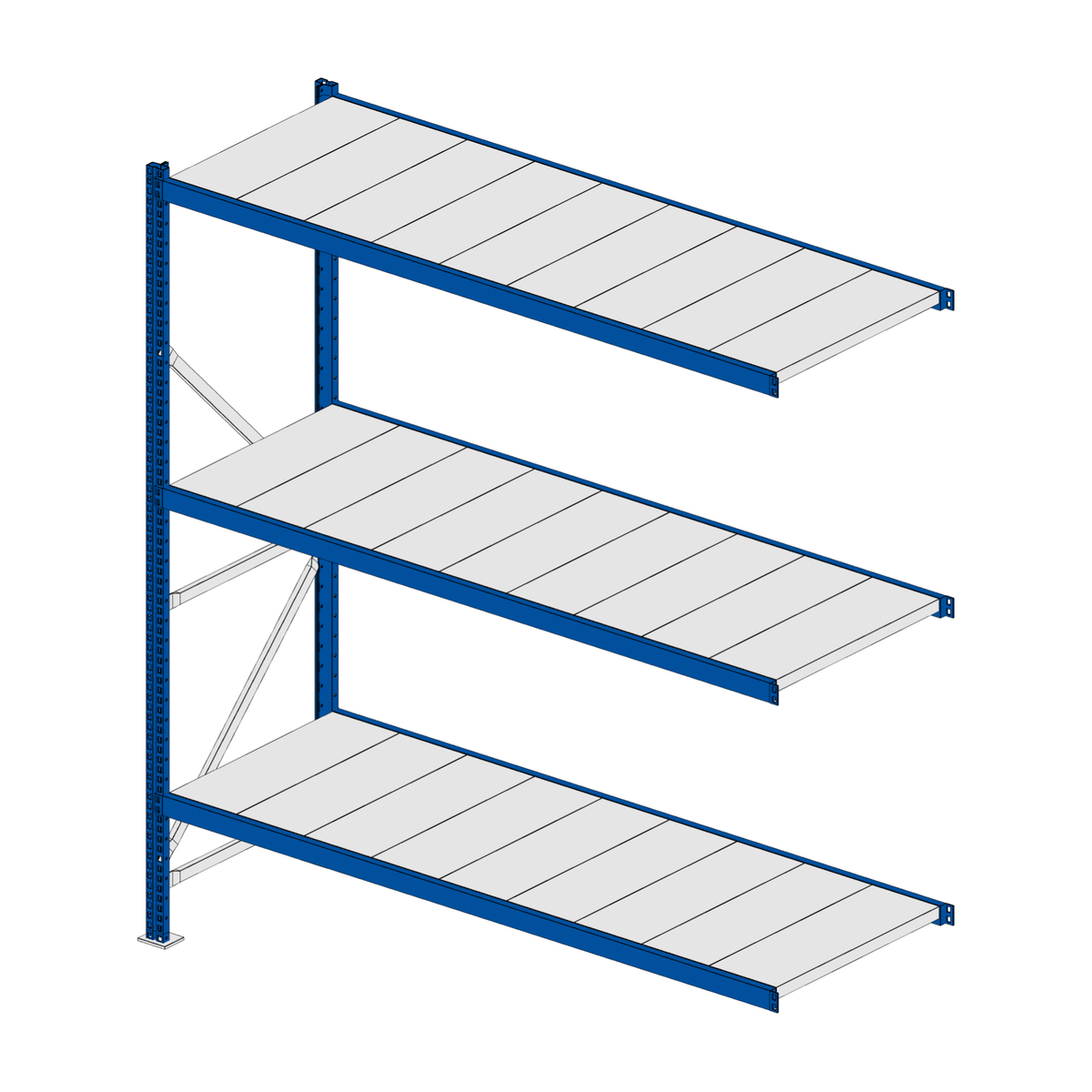 Scaffalatura MM50 modulo aggiuntivo RAL 5010 1950x1800x600 mm