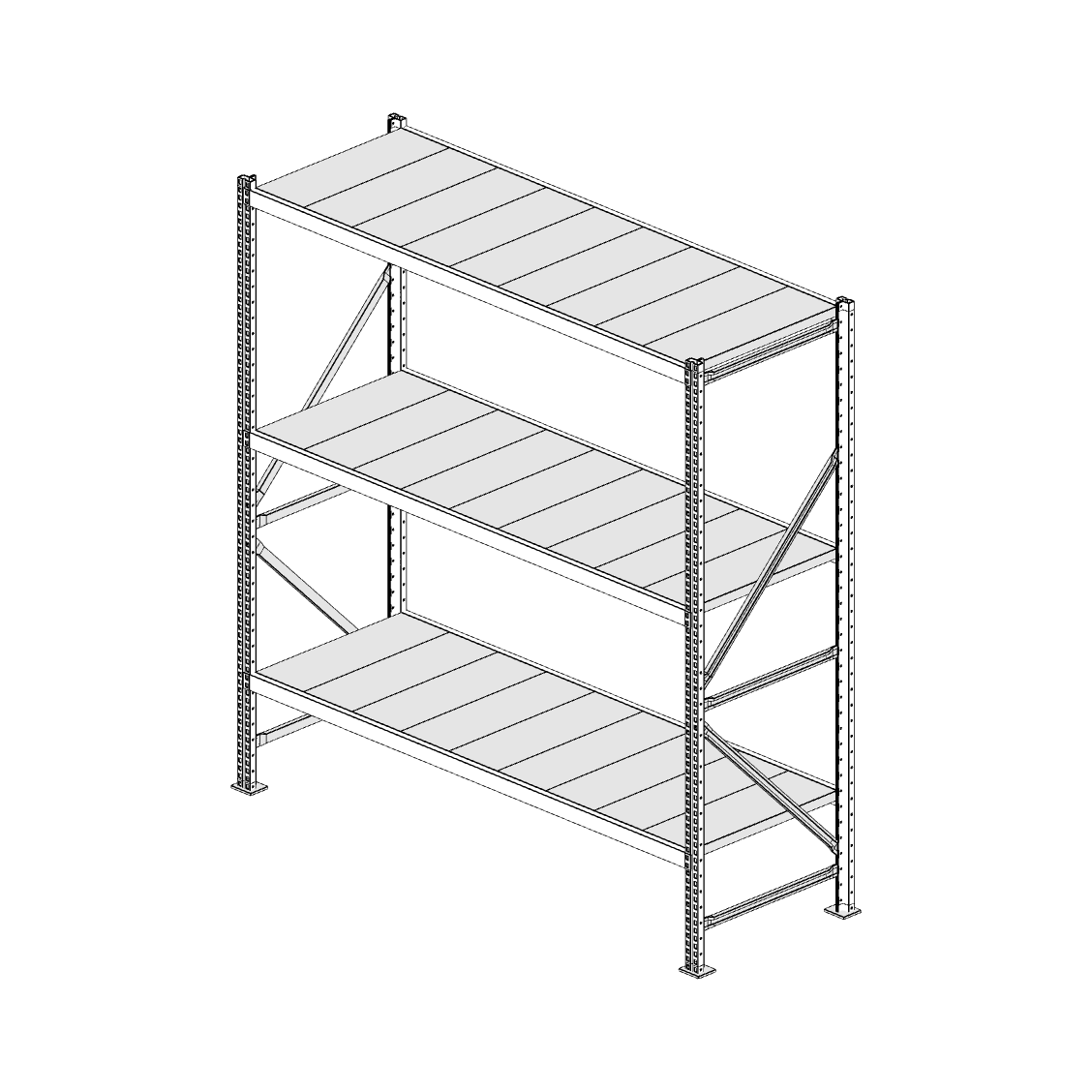 Scaffalatura MM50 modulo base bianco
