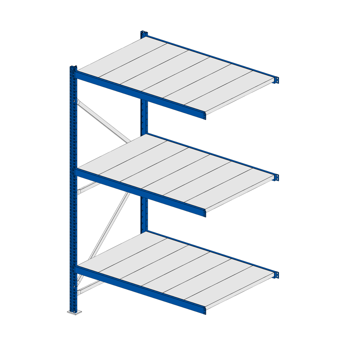 Scaffalatura MM50 modulo aggiuntivo RAL 5010 1950x1200x800 mm