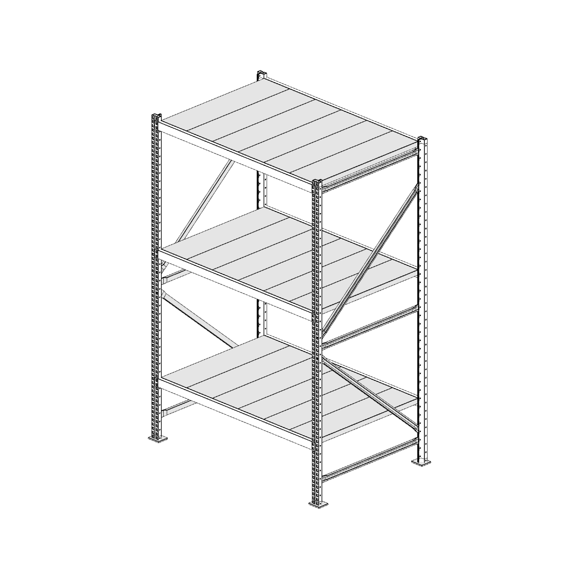 Scaffalatura MM50 modulo base bianco