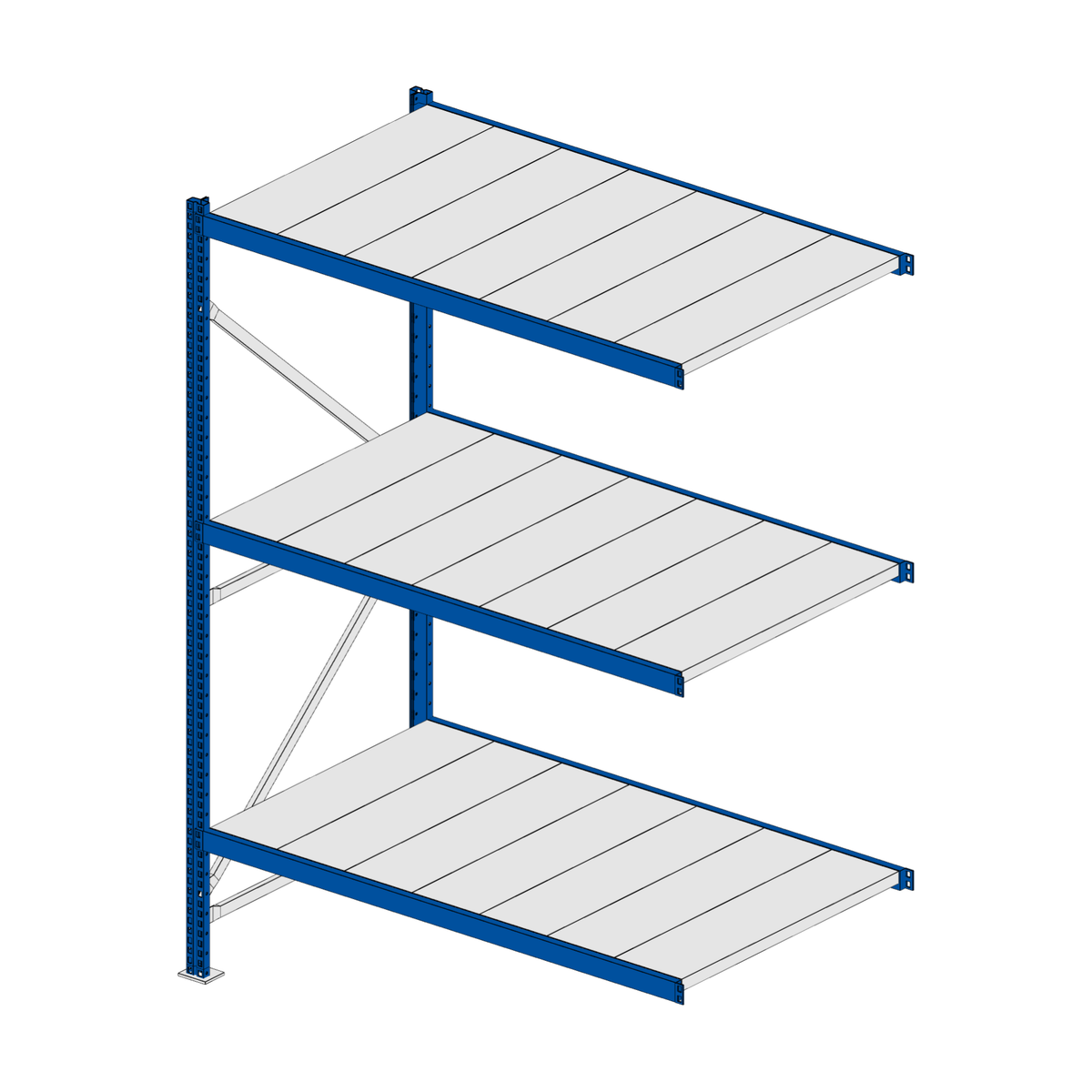 Scaffalatura MM50 modulo aggiuntivo RAL 5010 1950x1400x800 mm