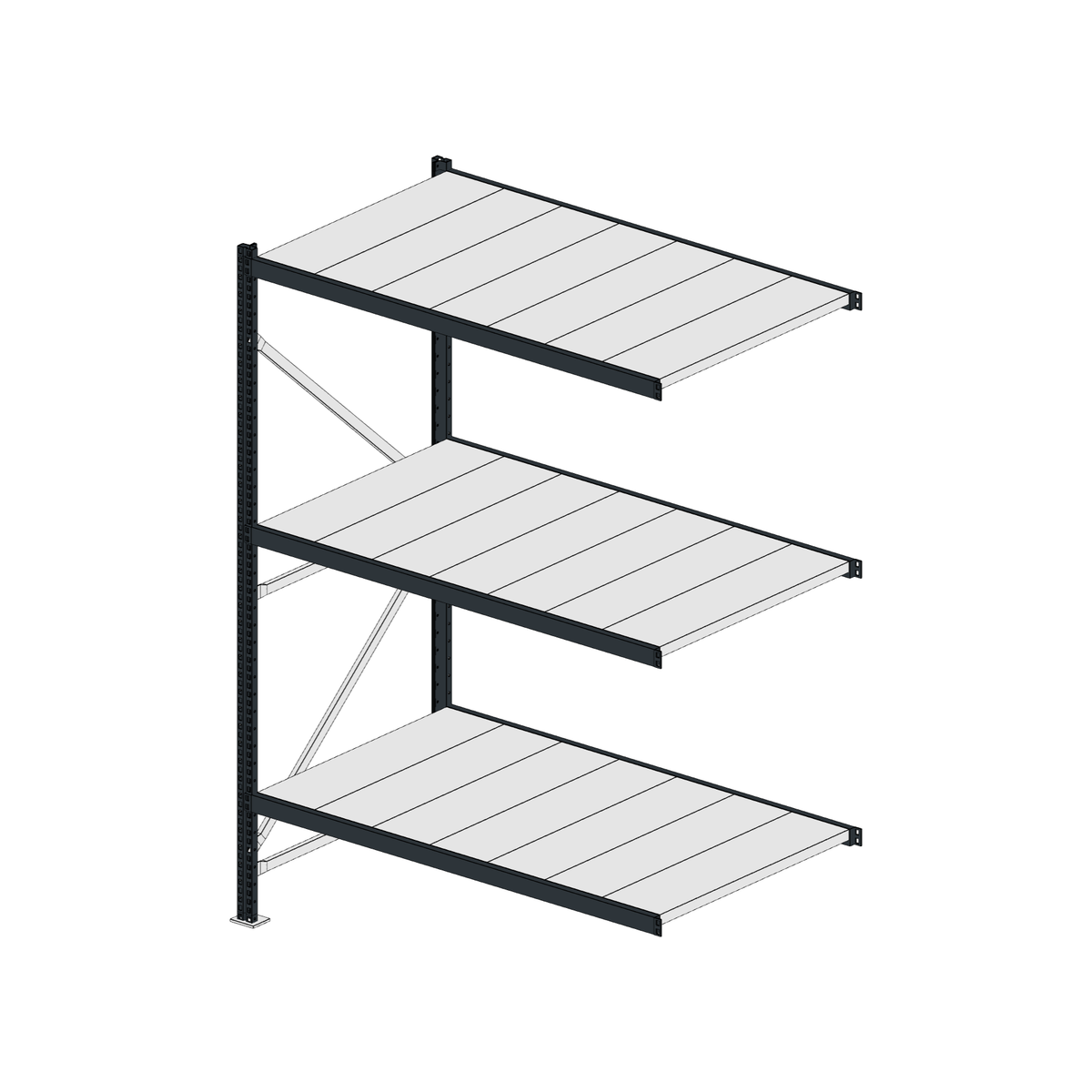 Scaffalatura MM50 modulo aggiuntivo RAL 7016