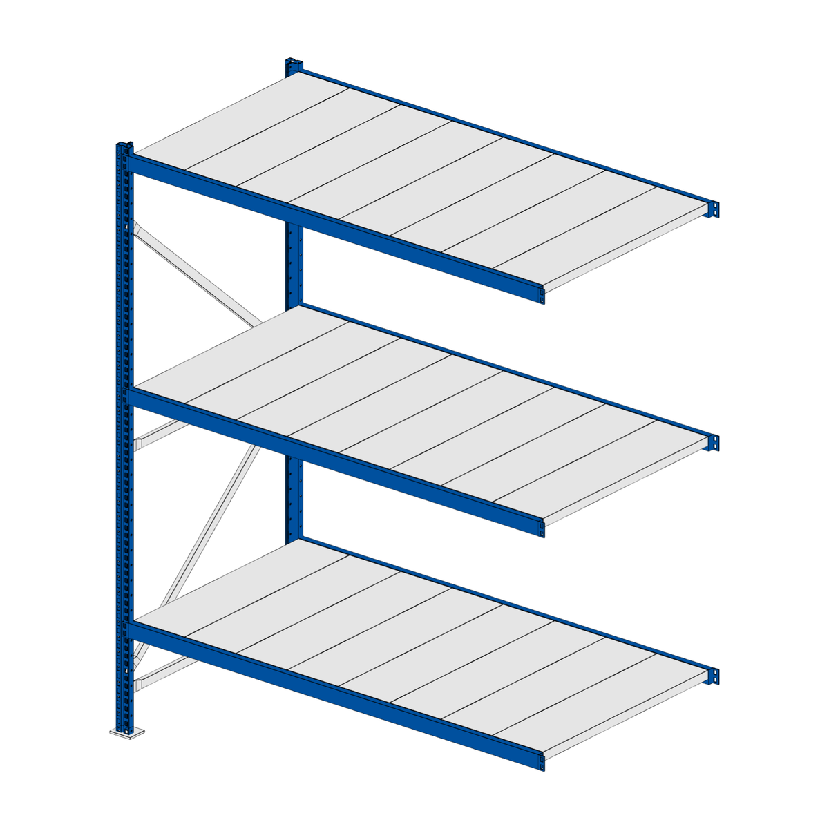 Scaffalatura MM50 modulo aggiuntivo RAL 5010 1950x1600x800 mm