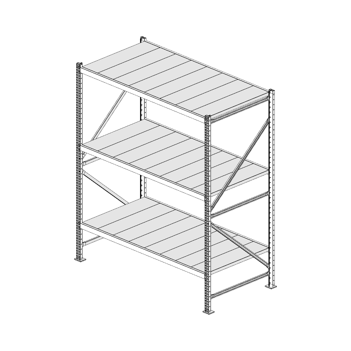 Scaffalatura MM50 modulo base bianco