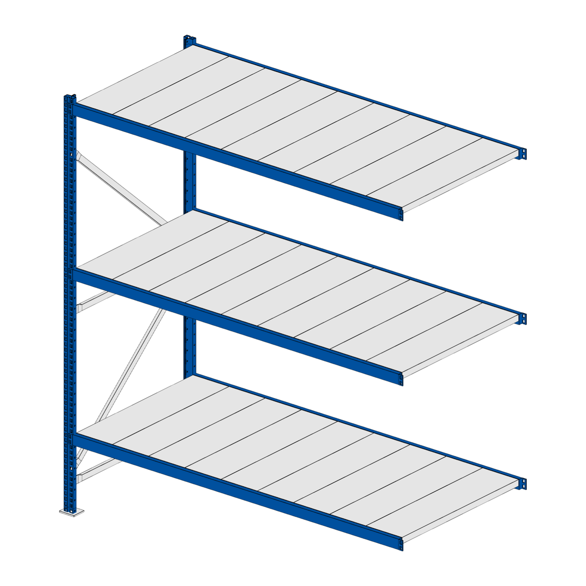 Scaffalatura MM50 modulo aggiuntivo RAL 5010 1950x1800x800 mm