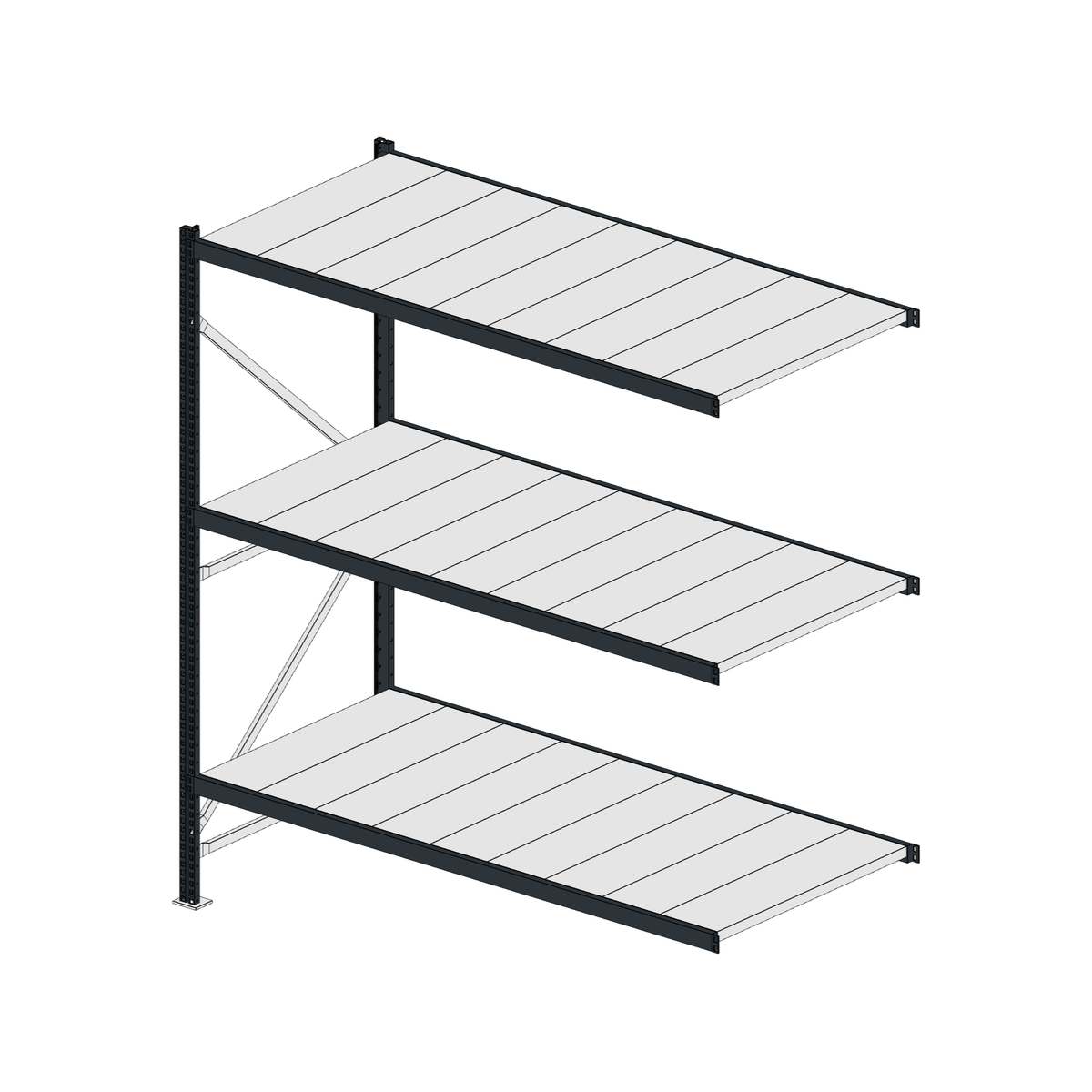Scaffalatura MM50 modulo aggiuntivo RAL 7016