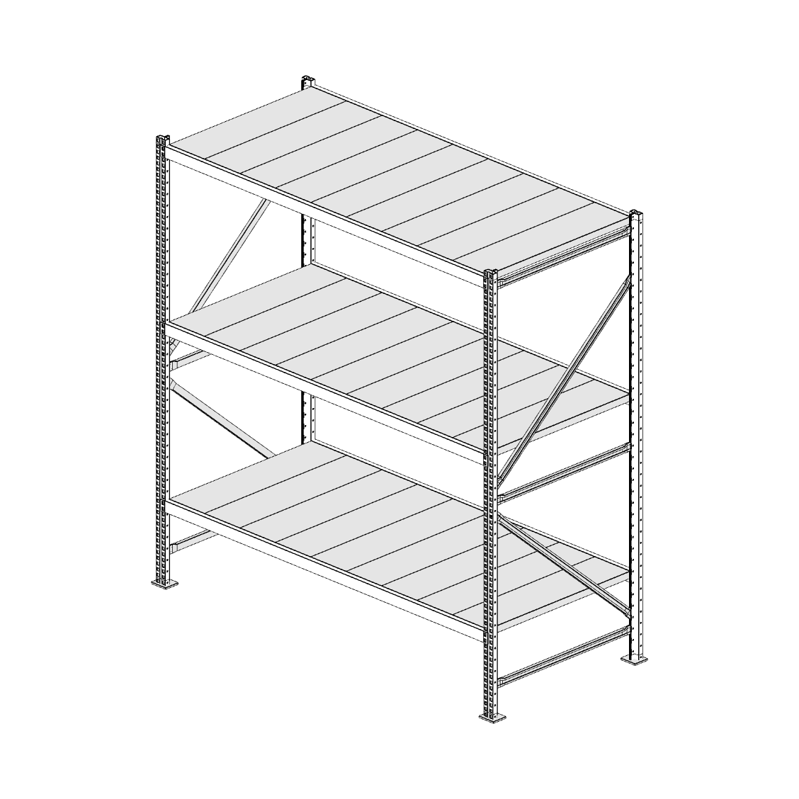 Scaffalatura MM50 modulo base bianco