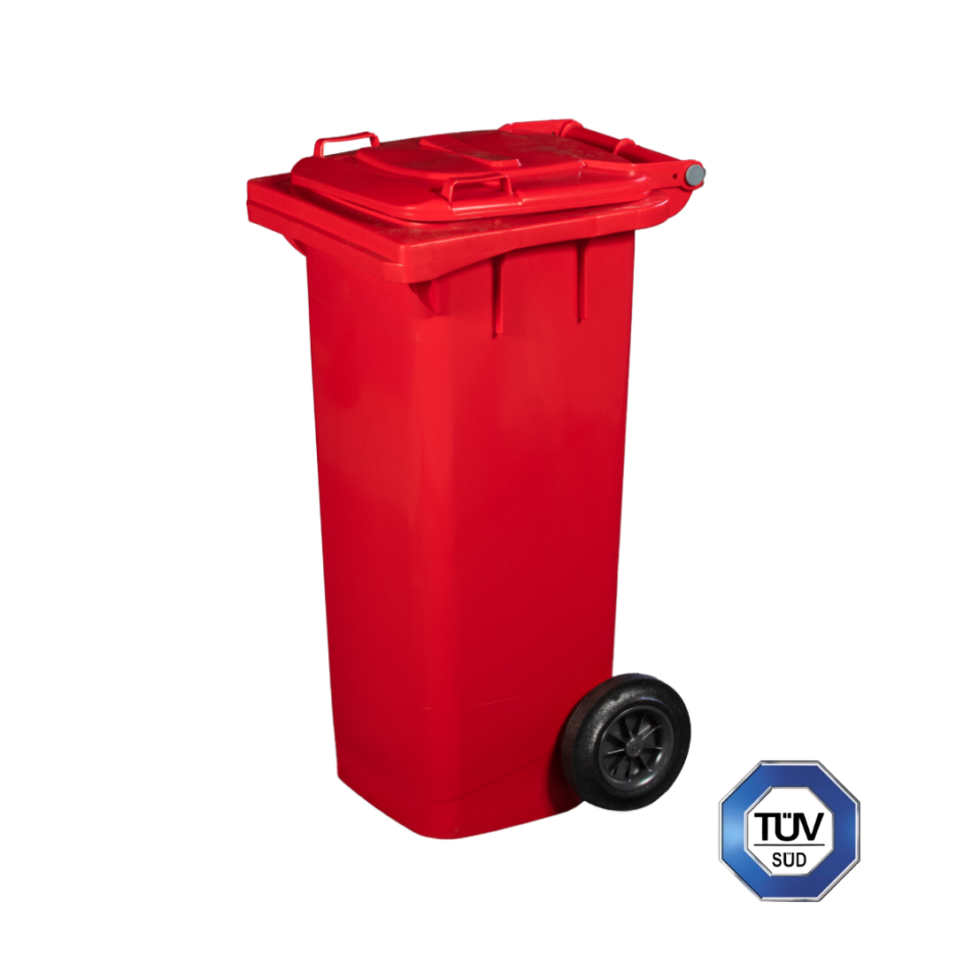 Bidone quadro raccolta differenziata con ruote, 80 Lt - Certificati TÜV - UNI EN 840