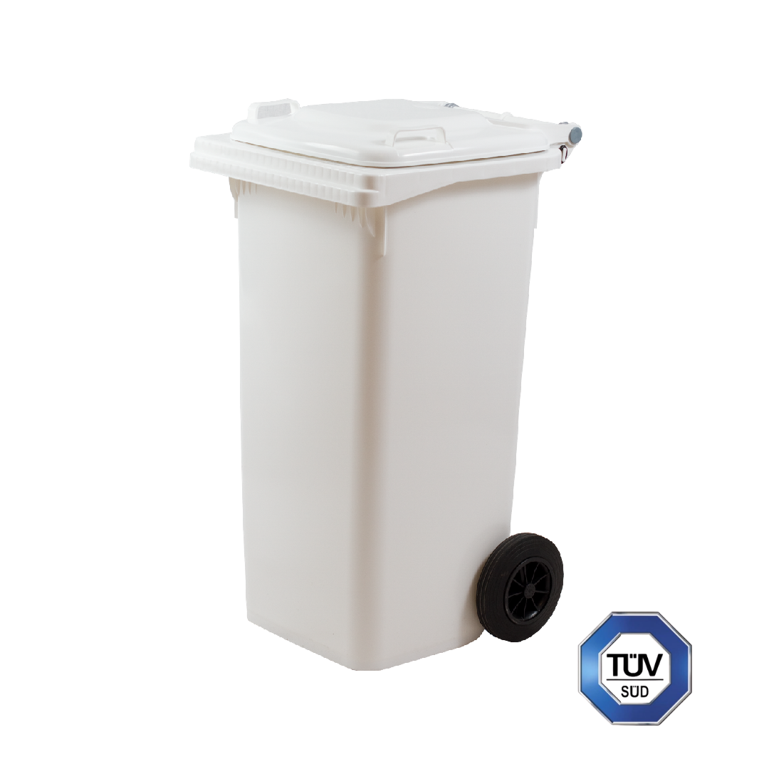 Bidone quadro raccolta differenziata con ruote, 120 Lt - Certificati TÜV - UNI EN 840