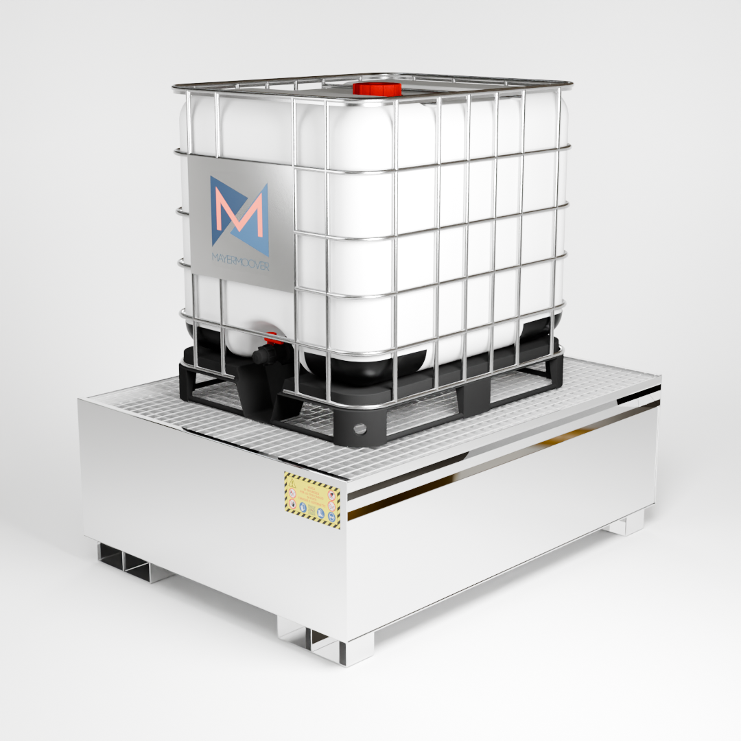Stainless steel collection tank for 1 1000 liter IBC tank | Mayermoover