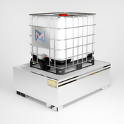 Vasca di raccolta per 1 cisternetta da 1000 LT IBC in acciaio inox